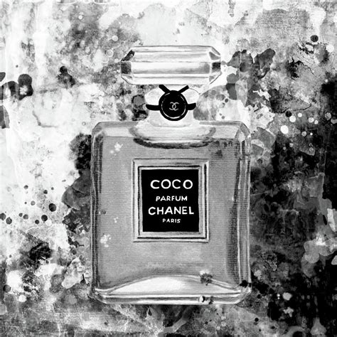 coco chanel perfume poster|black and white Chanel poster.